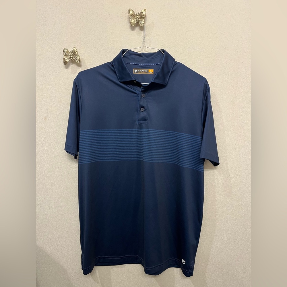 Daniel Cremieux Men's Polo in Deep Blue with Stripe